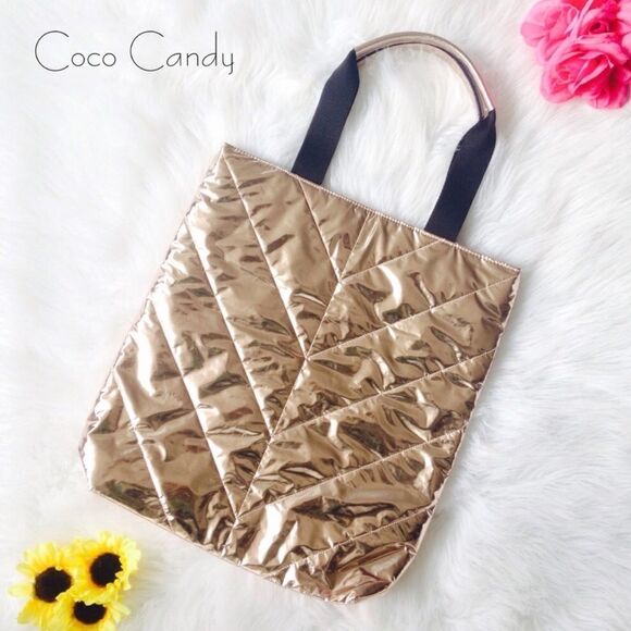 🔃Victoria's Secret Rose Gold Tote Bag - Picture 5 of 7